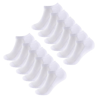 Womens 12pk Half Terry White Trainer Socks